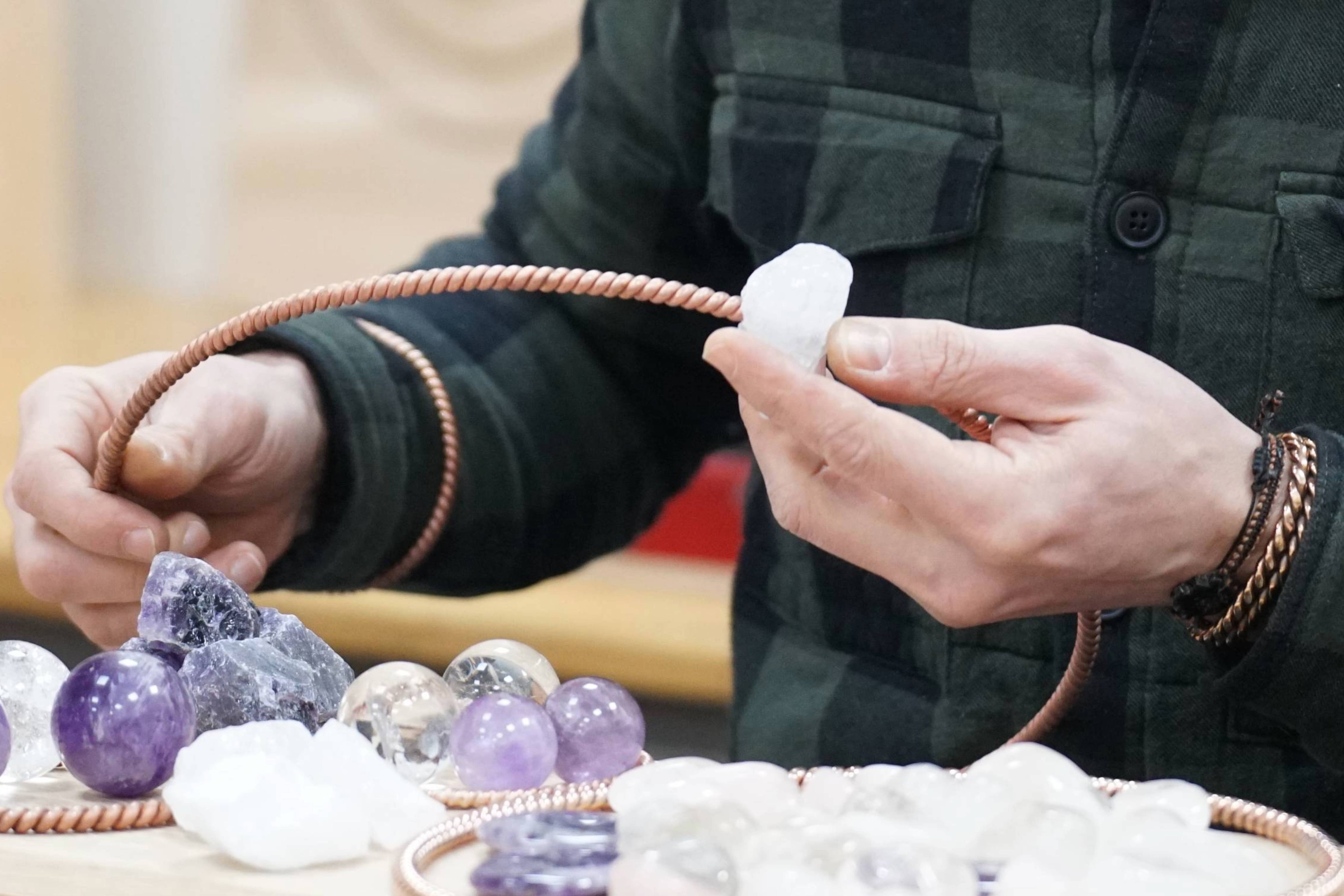 Tensorring mit Bergkristall